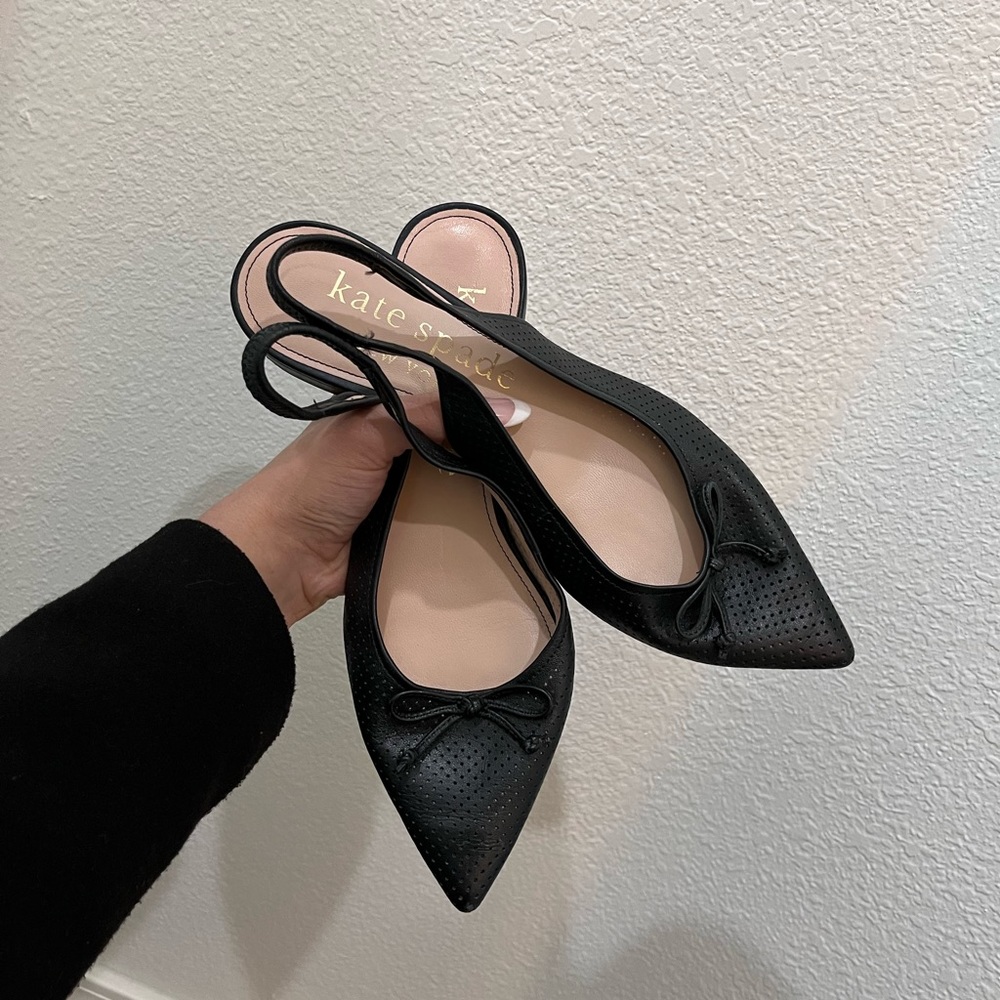 Kate Spade Womens Veronica Black Slingbacks Size 8